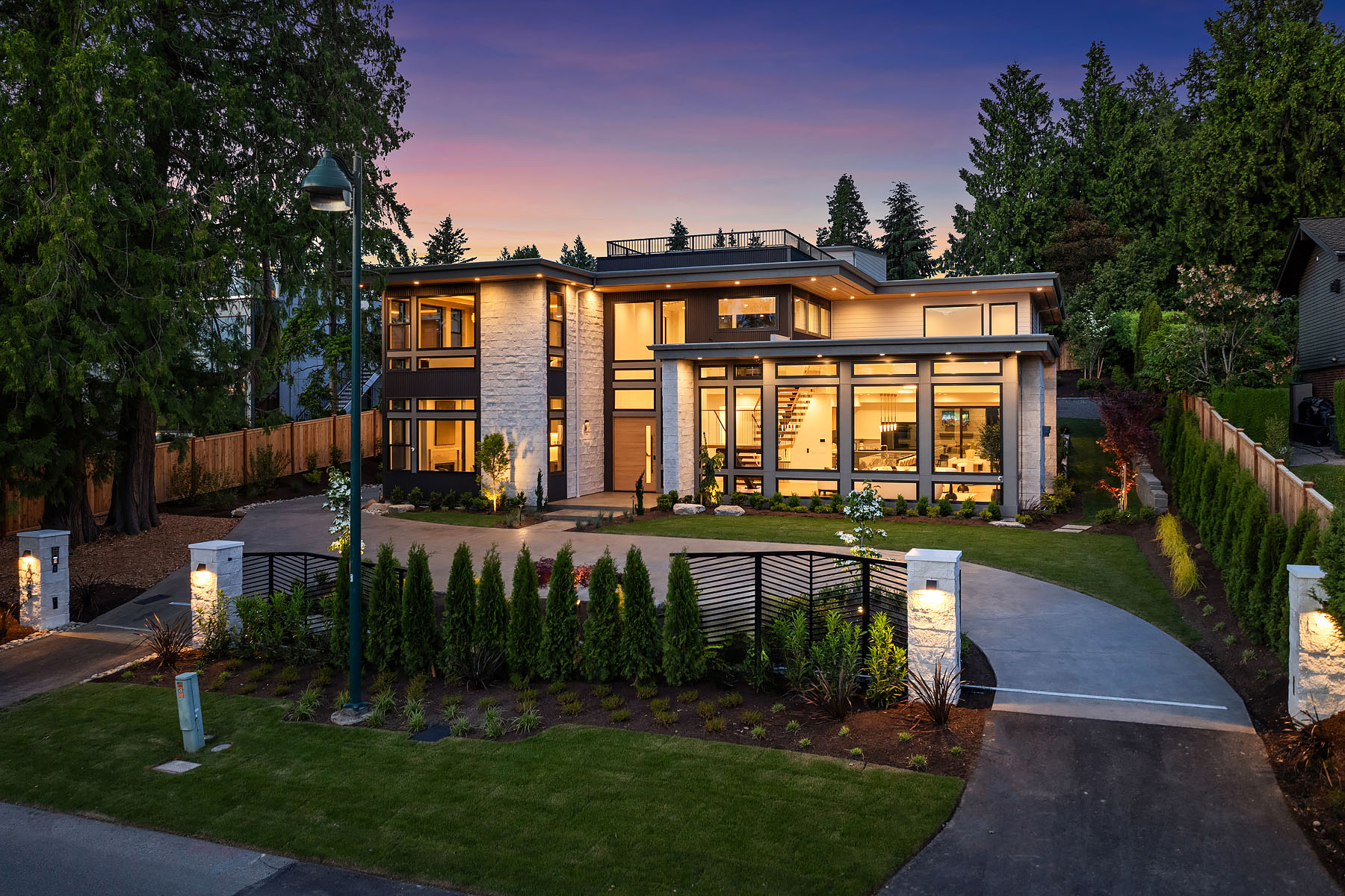 gated entry driveway