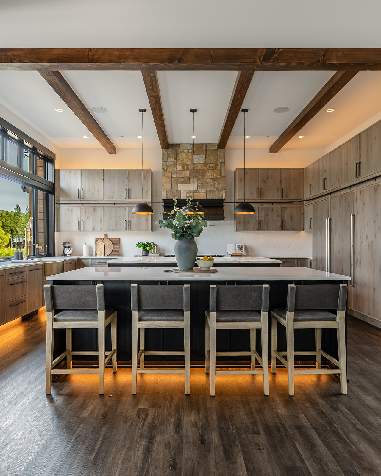 lit kitchen